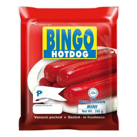 Holiday Bingo Hotdog 250gr .
